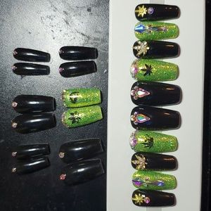 420 theme Press On Nails